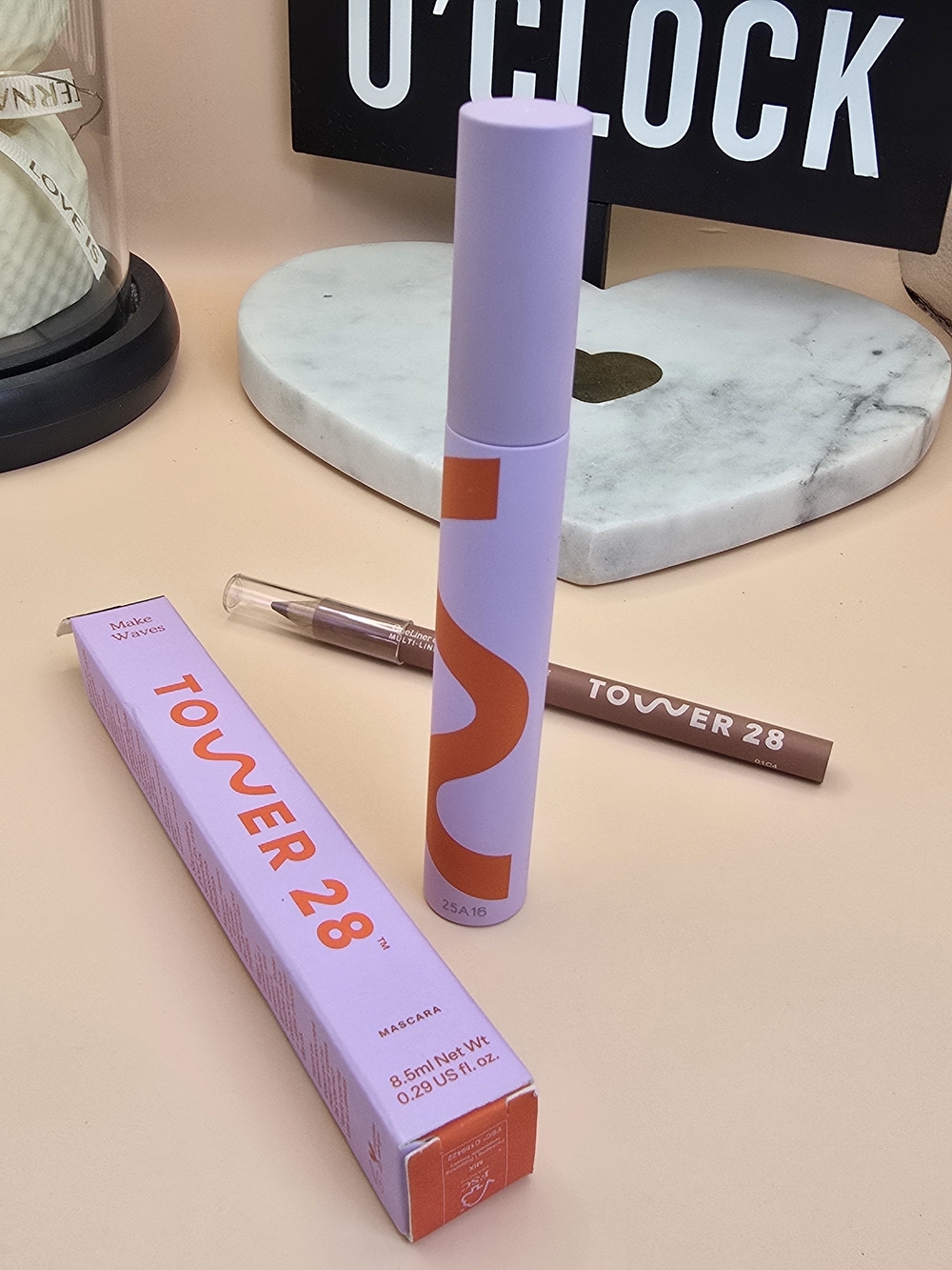 Tower 28 Mascara in Lavender with Orange Accents